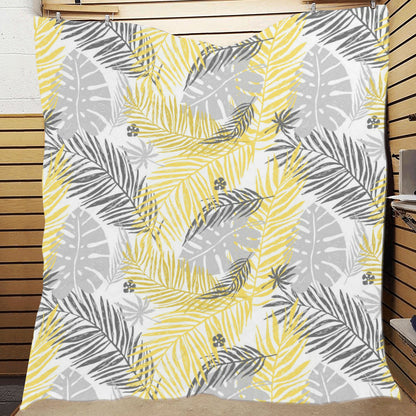 Palm Leaves Pattern Print Design PL012 Premium Quilt