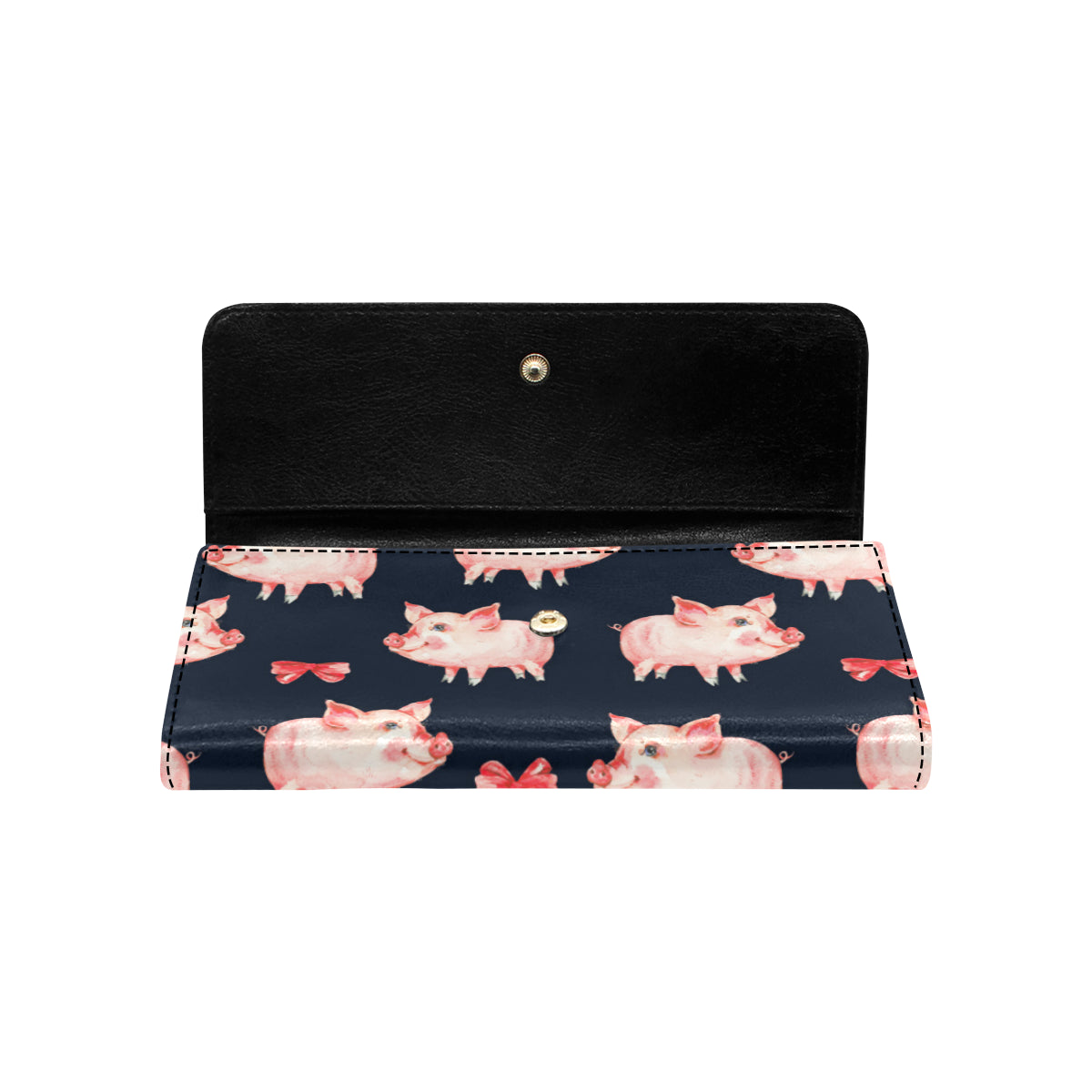 Pig Cute Pattern Print Design 02 Women's Trifold Wallet