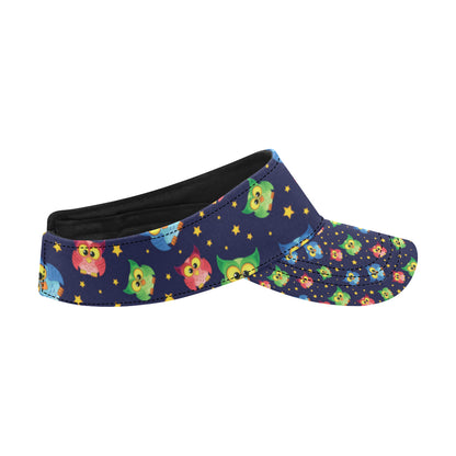 Owl with Star Themed Design Print Unisex Sun Visor