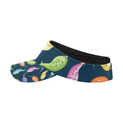 Narwhal Colorful Pattern Print Design 03 Unisex Sun Visor