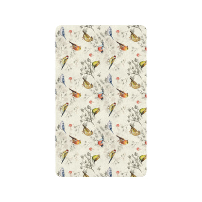Bird Watercolor Design Pattern Rubber Doormat