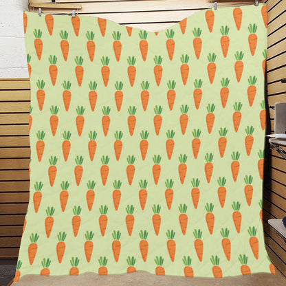 Carrot Pattern Print Design 02 Premium Quilt