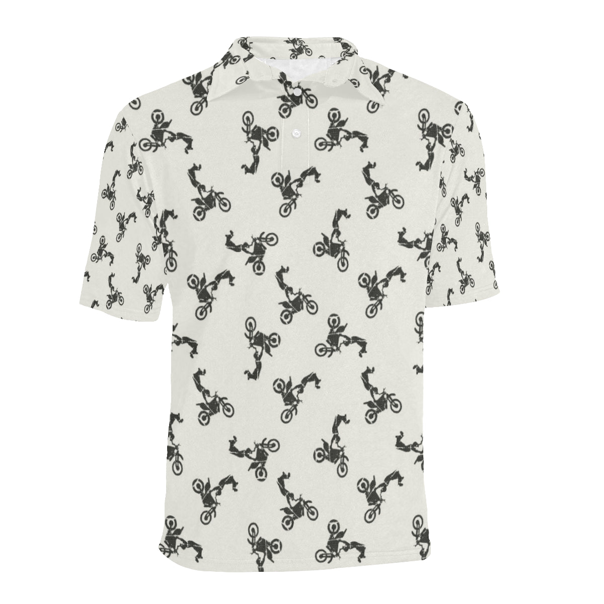 Motocross Pattern Print Design 03 Men Polo Shirt