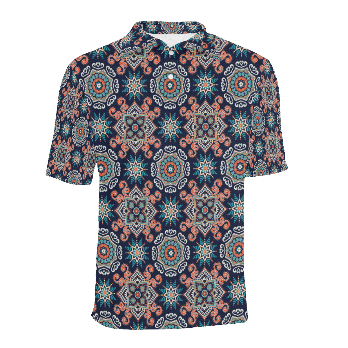 Bohemian Pattern Print Design 02 Men Polo Shirt