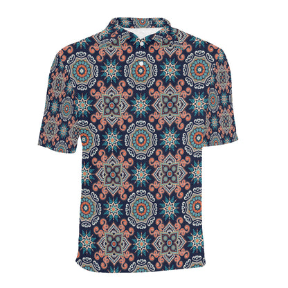 Bohemian Pattern Print Design 02 Men Polo Shirt