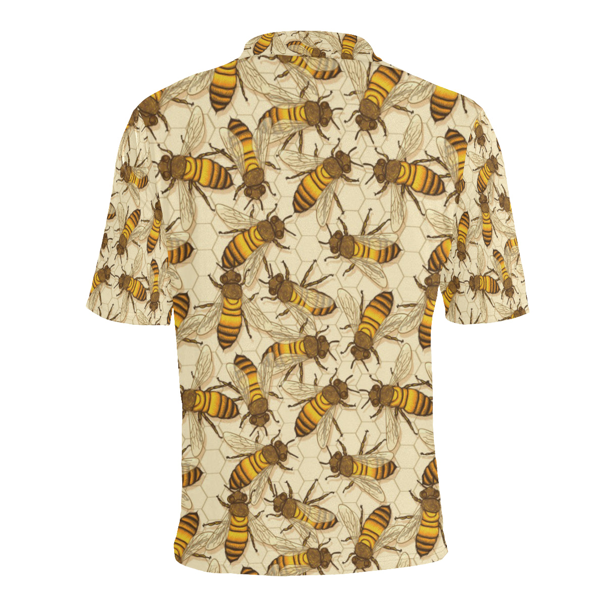 Bee Pattern Print Design BEE05 Men Polo Shirt