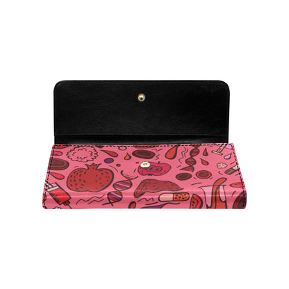 Phlebotomist Pattern Print Design A01 Women's Trifold Wallet