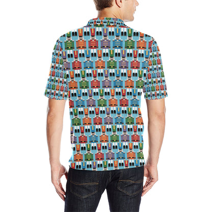 Nutcracker Pattern Print Design A02 Men Polo Shirt