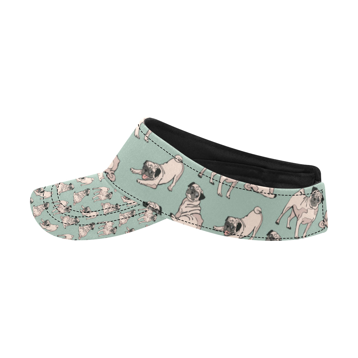 Pug Pattern Print Design A01 Unisex Sun Visor
