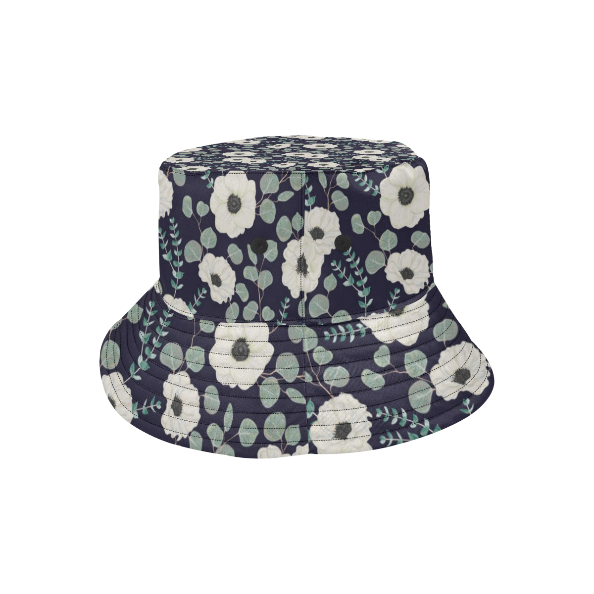 Anemone Pattern Print Design AM01 Unisex Bucket Hat
