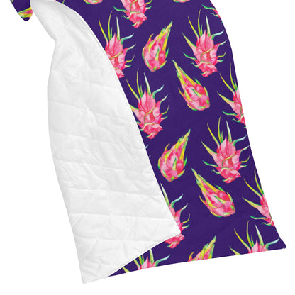 Dragonfruit Pattern Print Design DF02 Premium Quilt