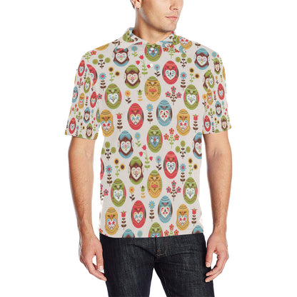 Easter Eggs Pattern Print Design RB011 Men Polo Shirt
