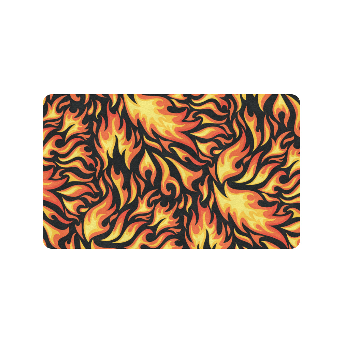 Flame Fire Design Pattern Rubber Doormat
