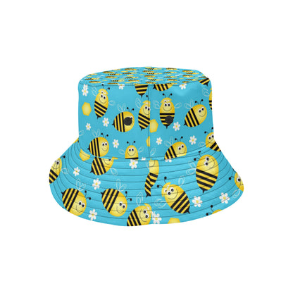 Bee Pattern Print Design BEE06 Unisex Bucket Hat