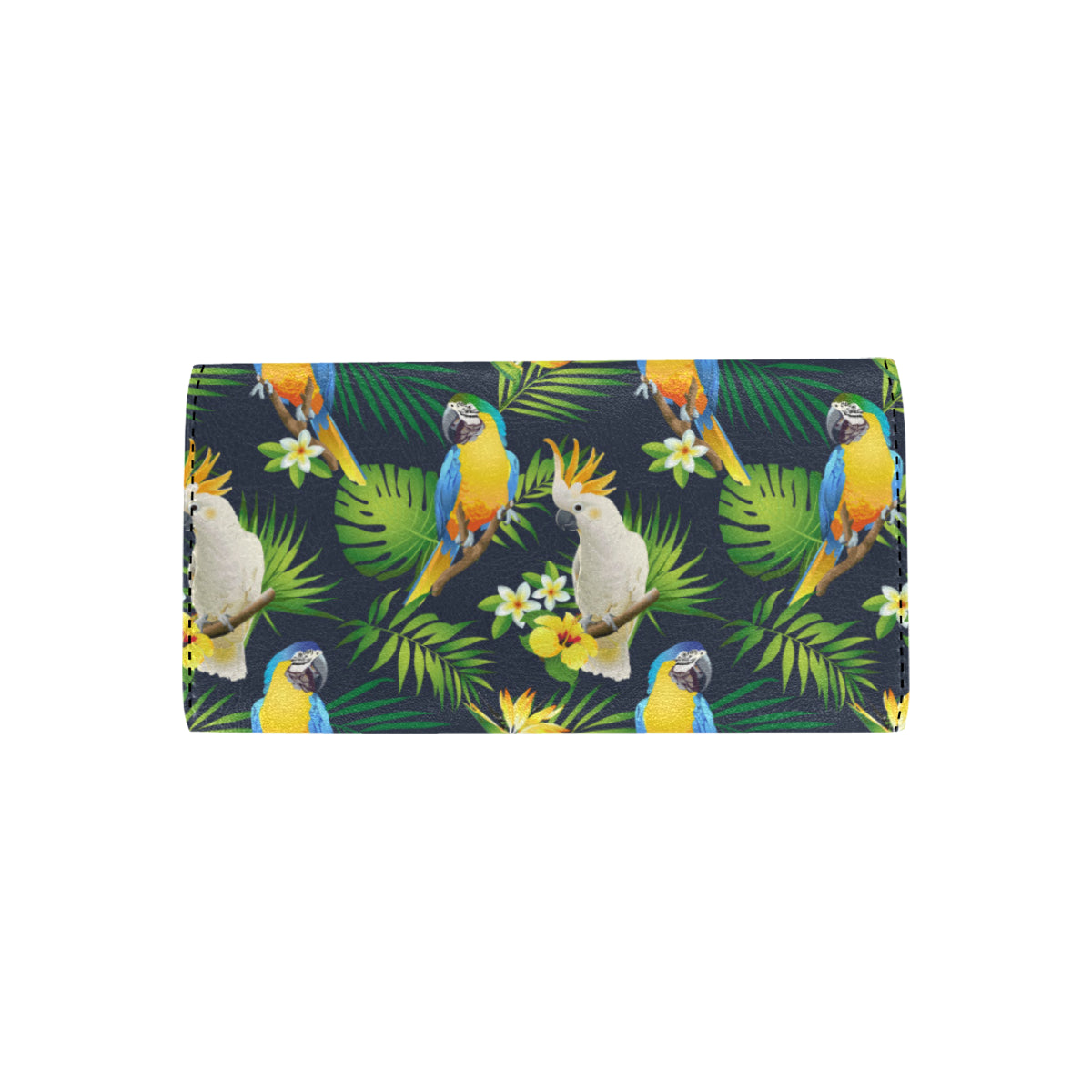 Parrot Pattern Print Design A03 Women's Trifold Wallet