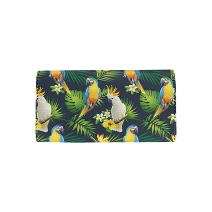 Parrot Pattern Print Design A03 Women's Trifold Wallet