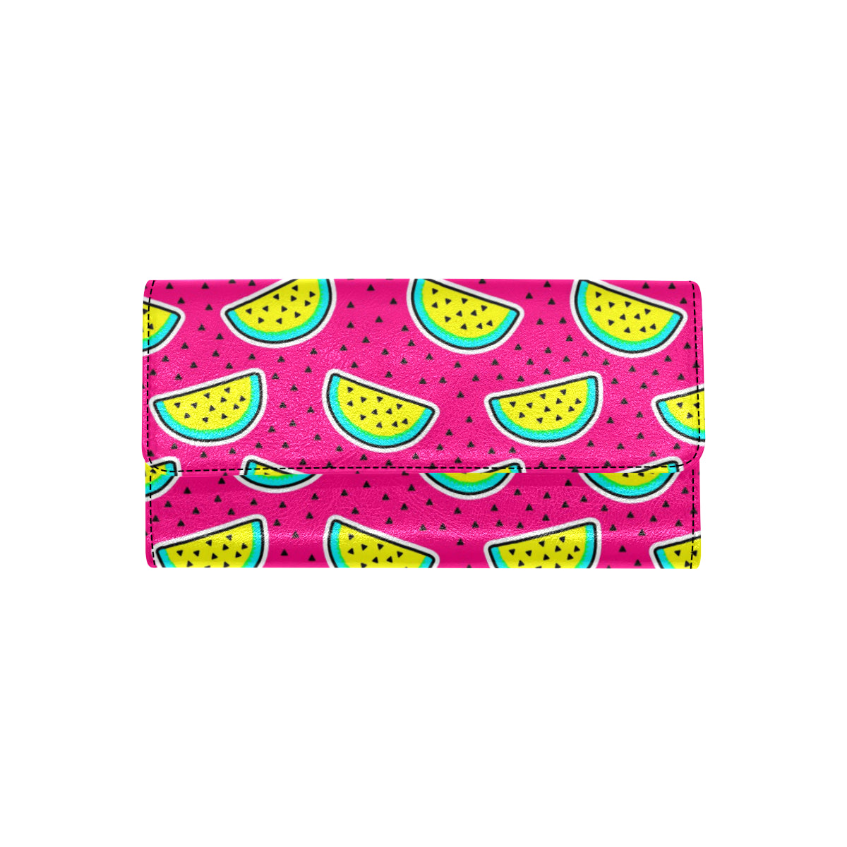 Watermelon Pattern Print Design WM04 Women's Trifold Wallet