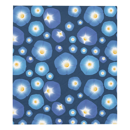 Morning Glory Pattern Print Design 02 Premium Quilt