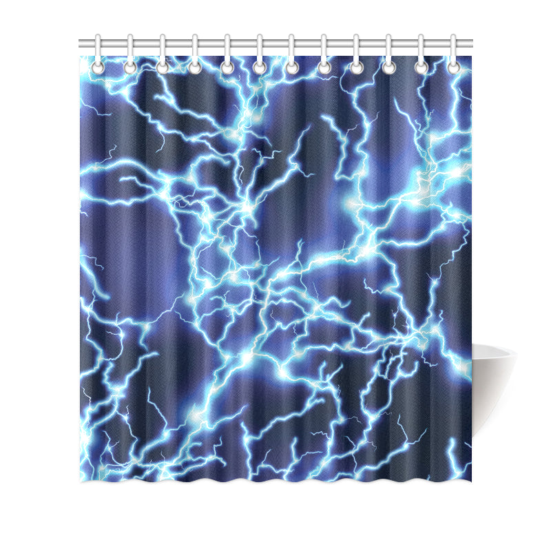 Lightning Thunder Pattern Print Design 04 Shower Curtain