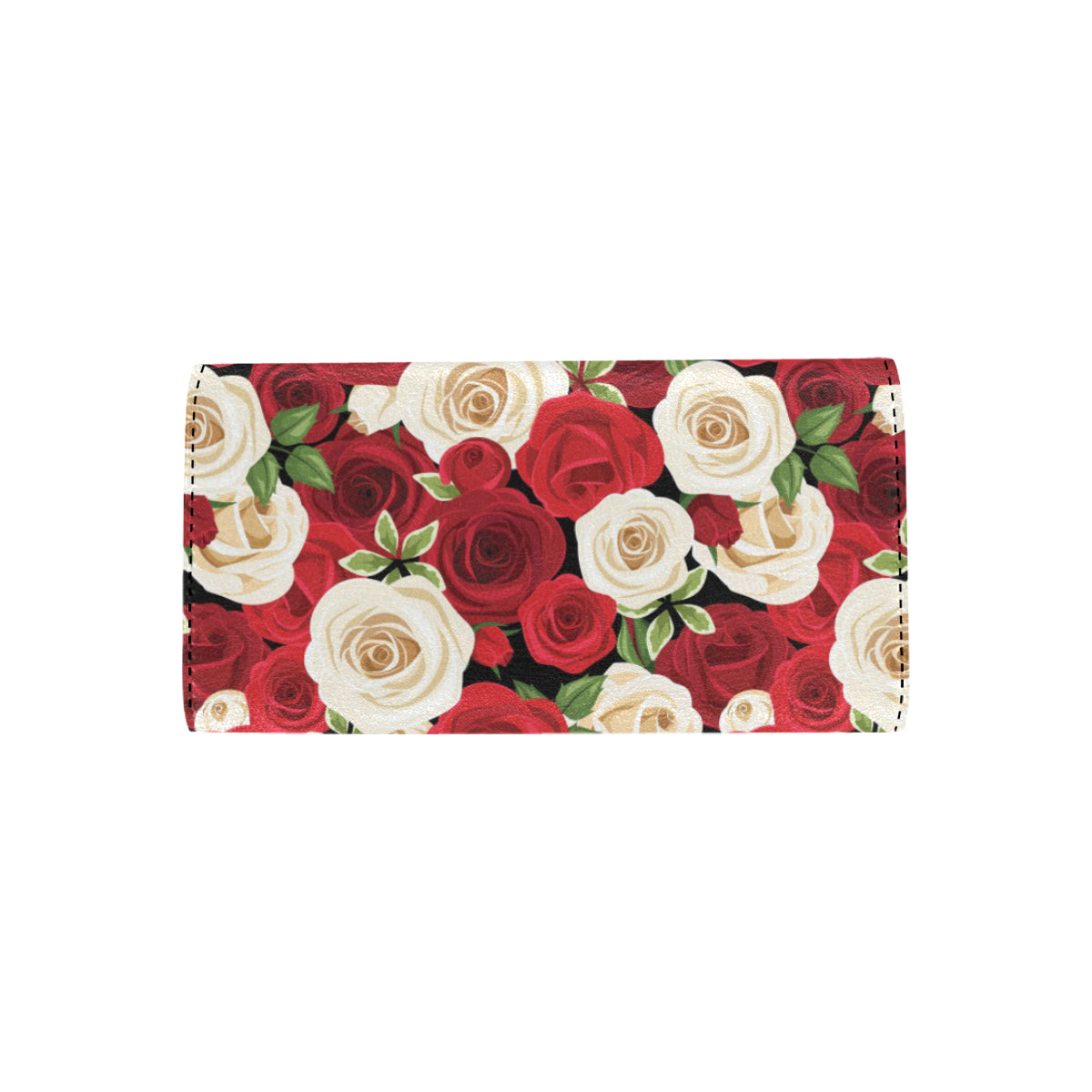 Rose Pattern Print Design RO06 Women's Trifold Wallet