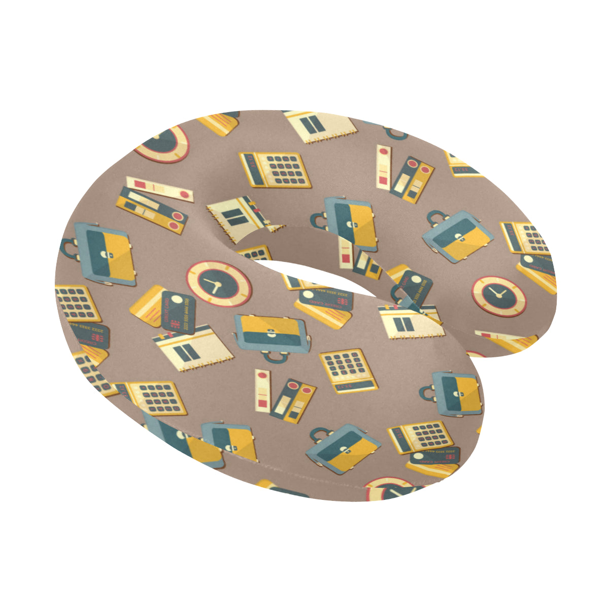 Accounting Financial Pattern Print Design 03 U-Shaped Travel Neck Pillow