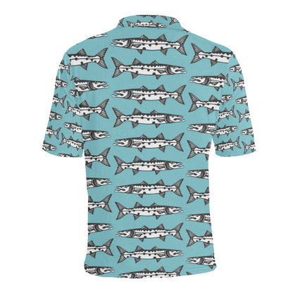 Barracuda Pattern Print Design 03 Men Polo Shirt
