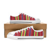 Serape Print Design LKS305 Women's White Low Top Shoes