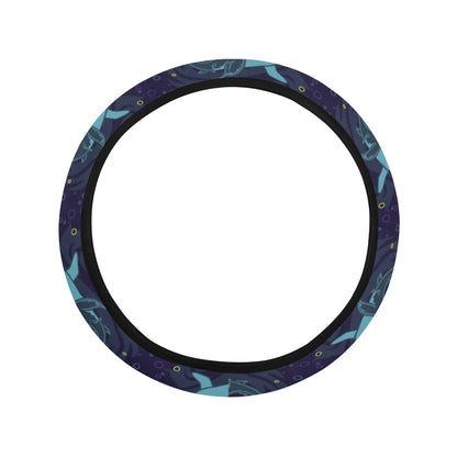 Shark Print Design LKS306 Steering Wheel Cover with Elastic Edge