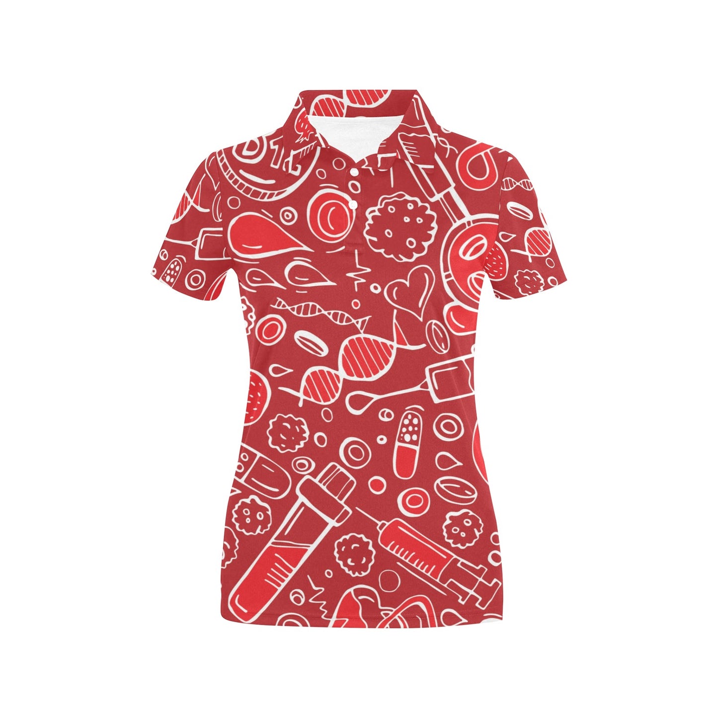 Phlebotomist Pattern Print Design A02 Women's Polo Shirt