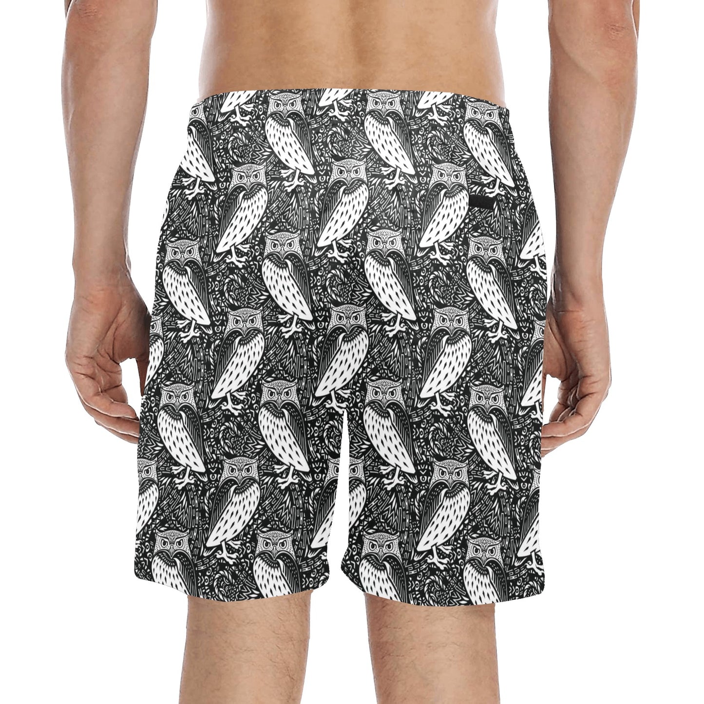 Tribal Pattern Print Design LKS308 Men's Swim Trunks Beach Shorts