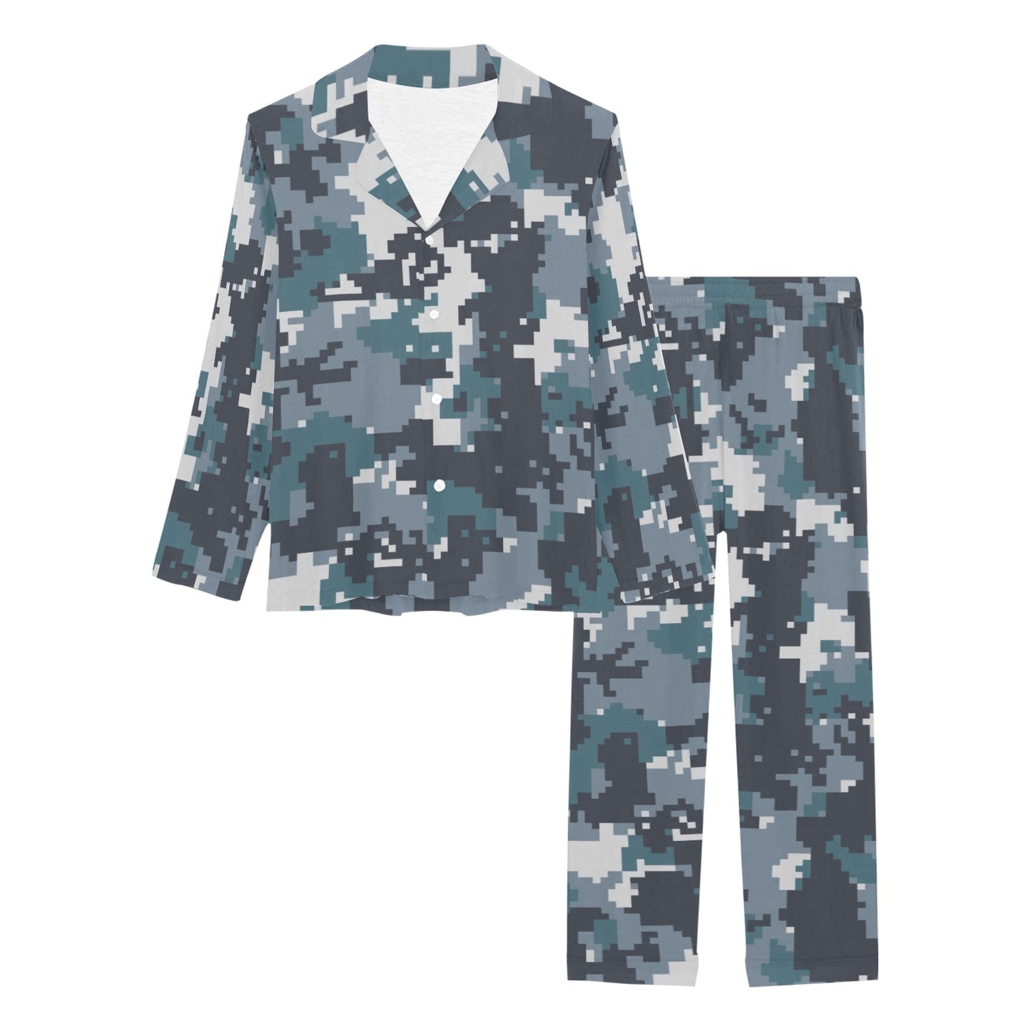 ACU Digital Urban Camouflage Women's Long Pajama Set