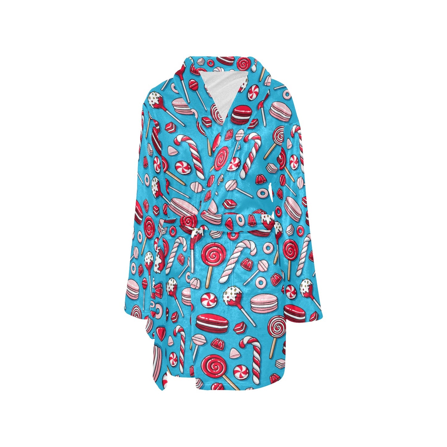 Candy Pattern Print Design 05 Women's Fleece Robe