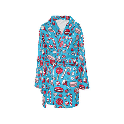 Candy Pattern Print Design 05 Women's Fleece Robe
