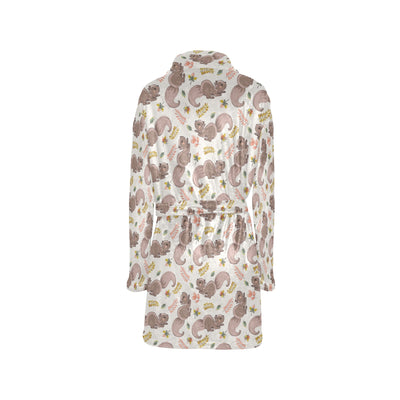 Squirrel Print Design LKS307 Women's Fleece Robe