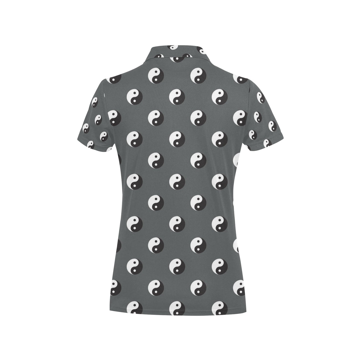 Yin Yang Print Design LKS303 Women's Polo Shirt