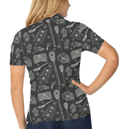 KOI Fish Pattern Print Design 05 Women's Polo Shirt