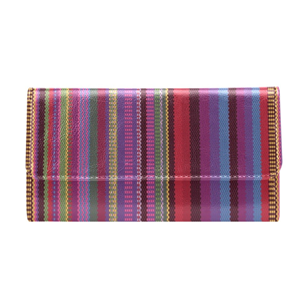 Serape Stripe Print Women's Trifold Wallet