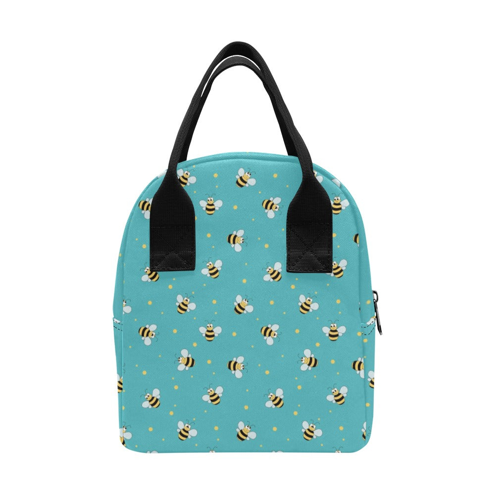 Bee With Dot Print Design LKS309 Insulated Lunch Bag