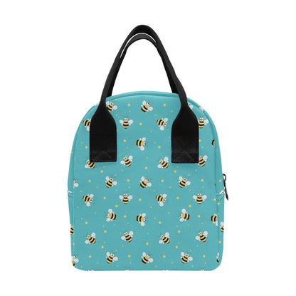 Bee With Dot Print Design LKS309 Insulated Lunch Bag
