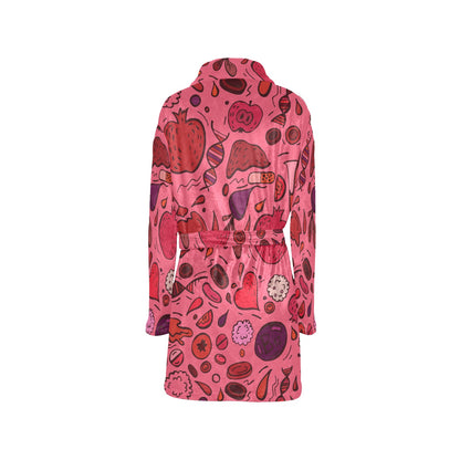 Phlebotomist Pattern Print Design A01 Women's Fleece Robe
