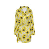 Sunflower Print Design LKS309 Women's Fleece Robe