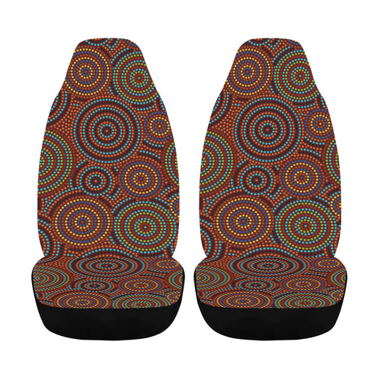 Aboriginal Print Design LKS403 Car Seat Covers