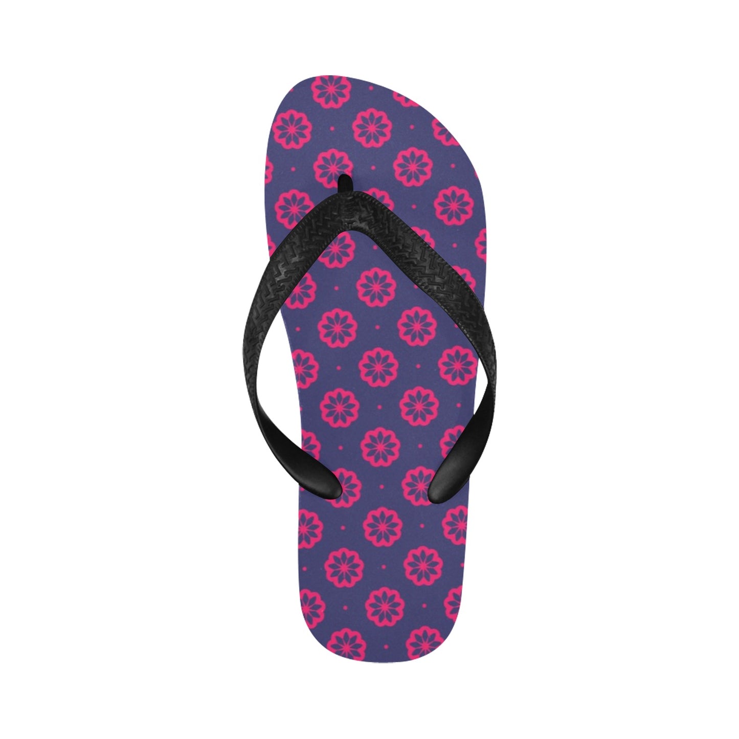 Water Lily Print Design LKS301 Flip Flops