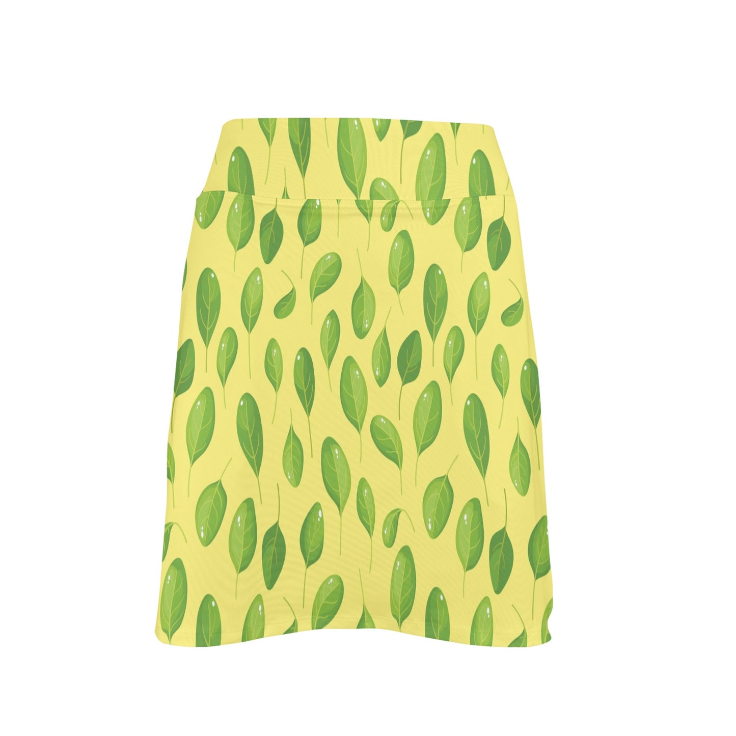 Spinach Print Design LKS302 17" Golf & Pickleball Skort with Pockets