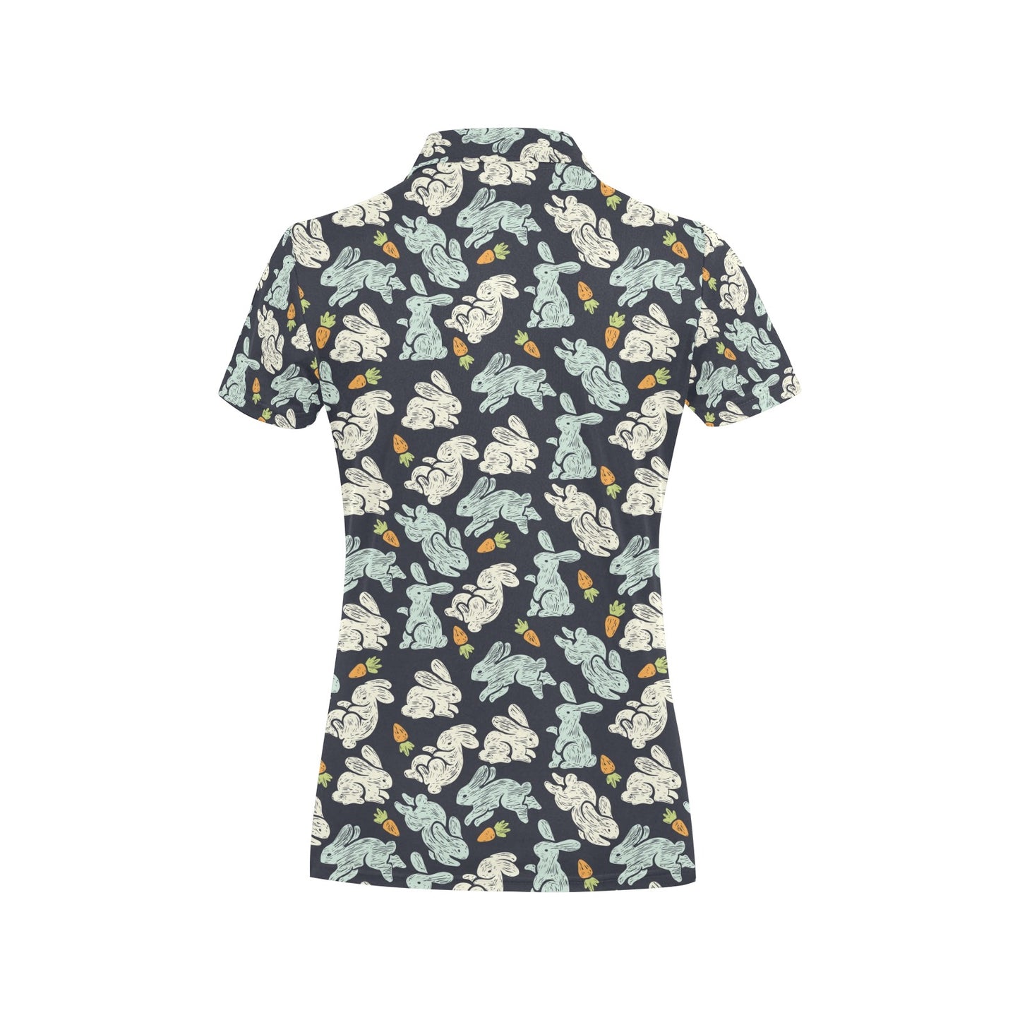 Bunny Pattern Print Design 04 Women's Polo Shirt