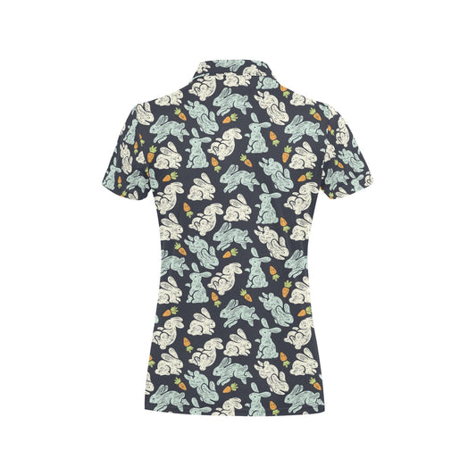 Bunny Pattern Print Design 04 Women's Polo Shirt