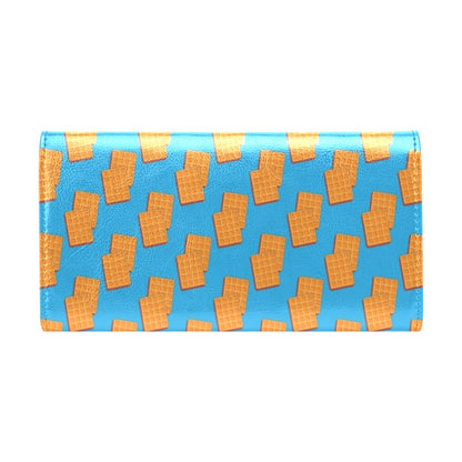 Waffle Print Design LKS304 Women's Trifold Wallet