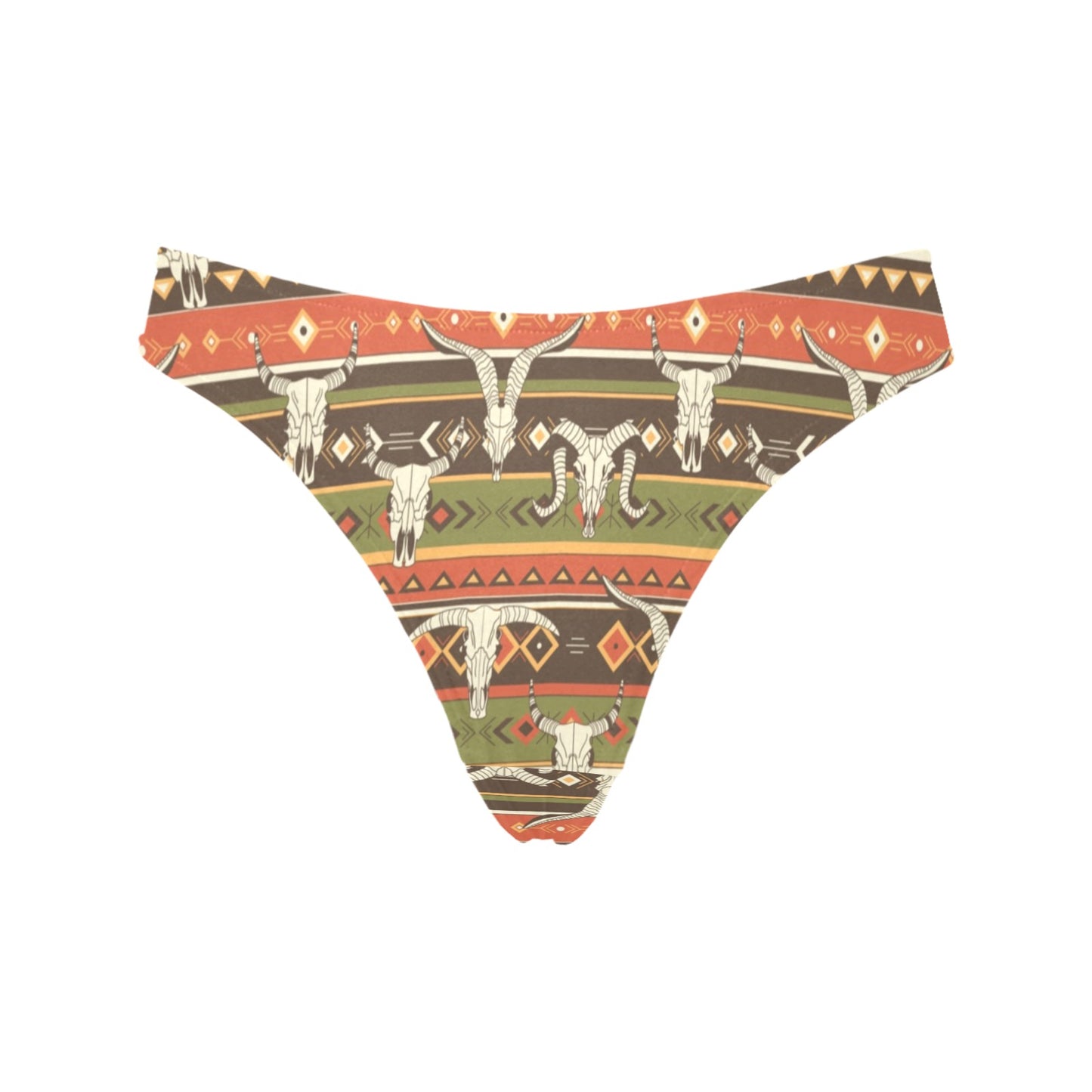 American indian Skull Animal Women's Thongs
