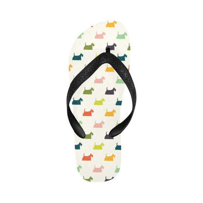 Scottish Terriers Print Design LKS305 Flip Flops