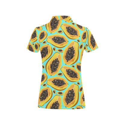 Papaya Pattern Print Design PP03 Women's Polo Shirt